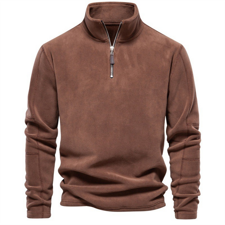 Richard - Fleece trui met kwart rits