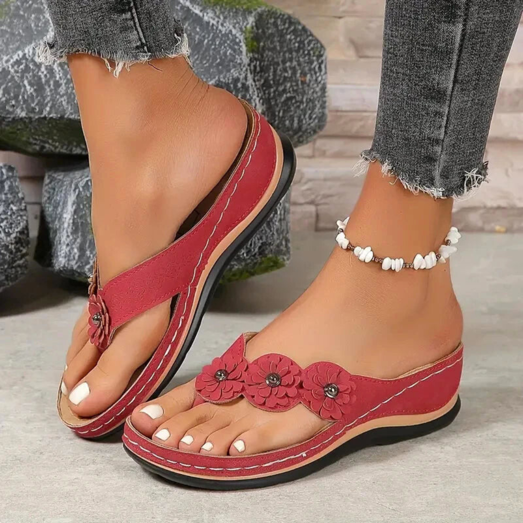 Cassandra™ - Bloemknoop zomerslippers