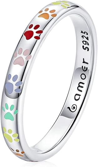 Paw Print Ring made of S925 Sterling Silver