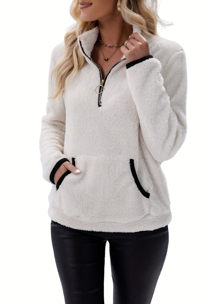 Romy™ | Fleece met halve rits