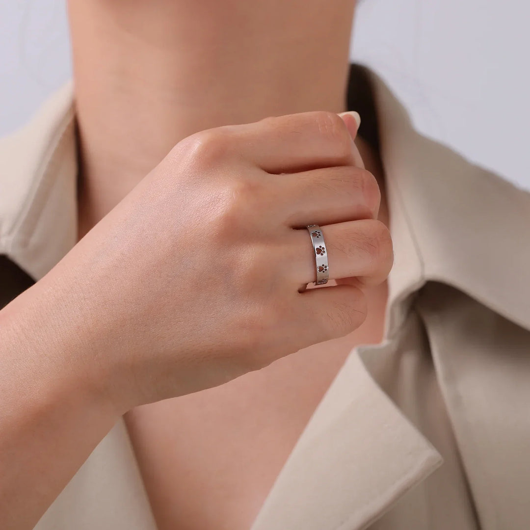 Paw Ring Made of Stainless Steel for Women